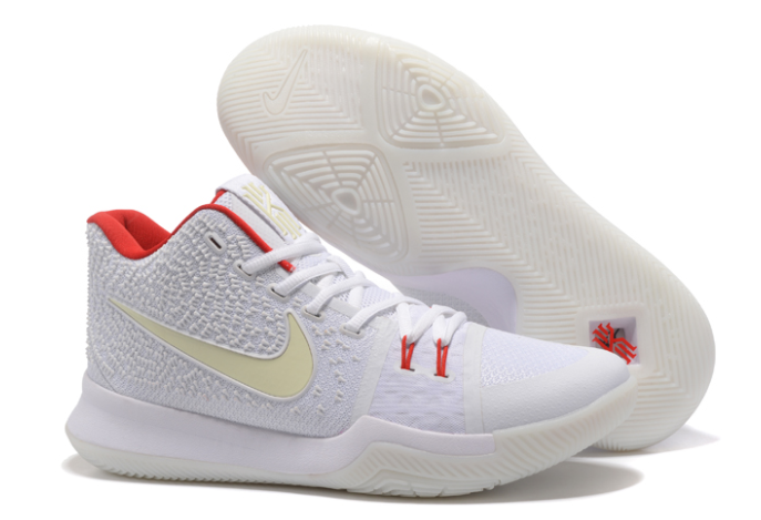 Nike Kyrie 3 White Red Glow in the Dark Shoes